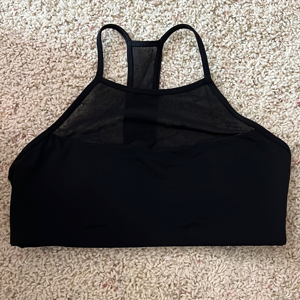 high neck sports bra